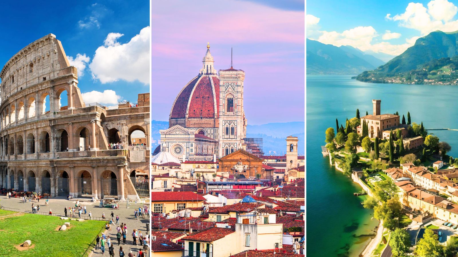 Cheap Flights to Rome Italy with Florence & Lake Garda Escape