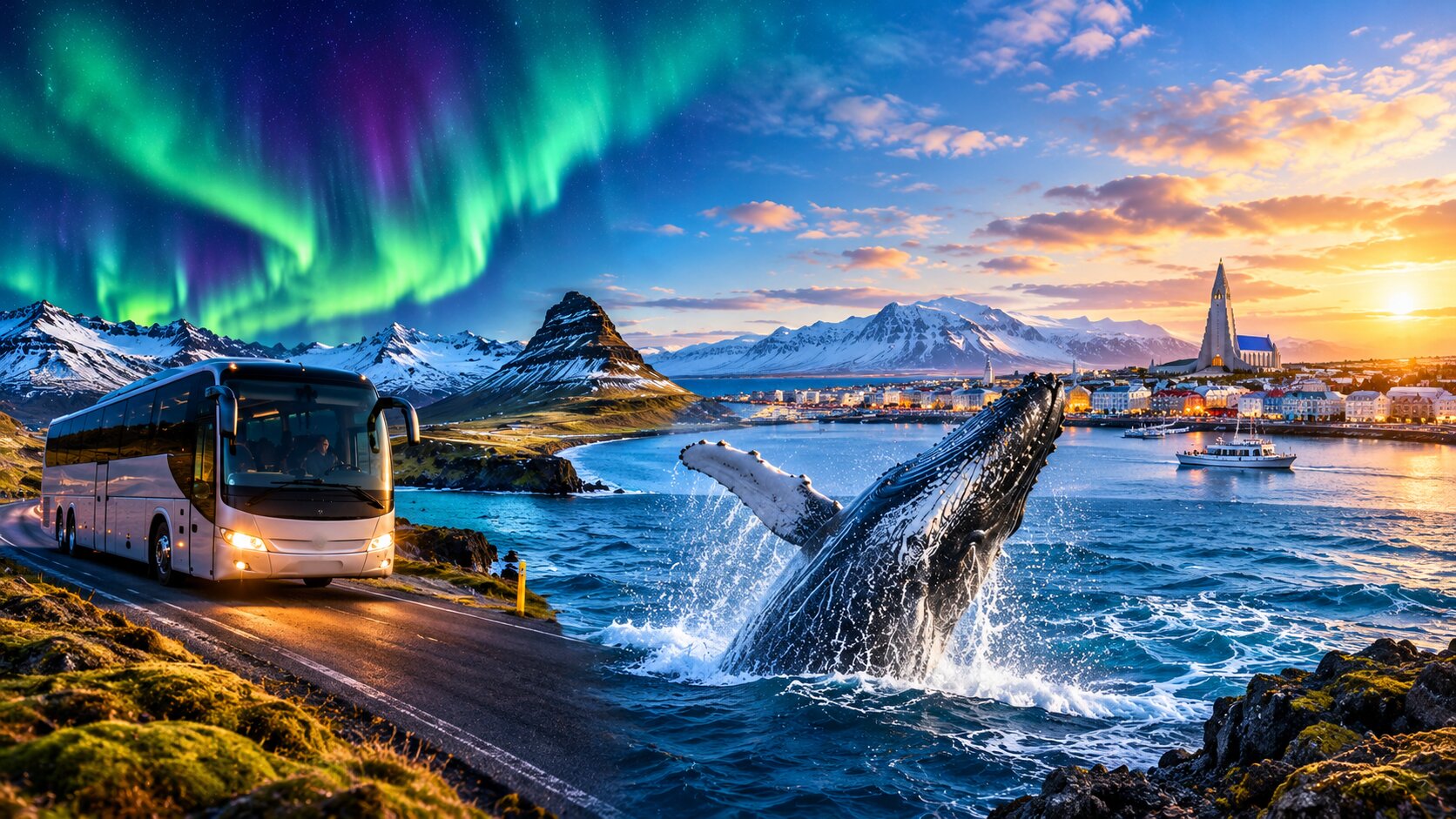 Iceland Adventure: Northern Lights & Whale Watching Holiday